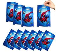 1 set/10 pezzi Sacchetti regalo a tema , sacchetti regalo a tema supereroe Marvel, sacchetti regalo in plastica con motivo , perfetti per feste e celebrazioni, ideali per fan Marvel e forniture per fe