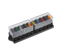 1 Set 10 Supporto per Scatola Portafusibili a Lama con Bus Negativo per Auto