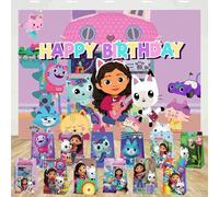 1 set/12 pezzi Decorazioni per la festa di compleanno della casa delle bambole di Gabi, con graffiti, cartoni animati e animazioni, sacchetti regalo, borse pieghevoli, calze natalizie, regali di Natal