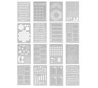 1 Set / 16 pezzi di stencil per diario fai-da-te Modelli di pittura