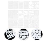 1 set/18pcs journal stencil modelli dipinti di stencil per il blocco note