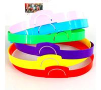 [1 set - 2 pezzi/6 pezzi/61 pezzi] - Fascia per capelli regolabile e colorata in plastica "Chi sono io", 6 colori, adatta per attività di gioco di ruolo in feste di famiglia, accessori per gi