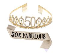 1 Set 2 Pezzi cintura cerimoniale della compleanno cinture in oro rosa per Fascia da donna funlicht divertente cintura di galateo pettine per di cristallo lega Generico