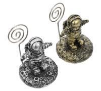 1 Set 2 pezzi Clip per appunti decorativi da tavolo Porta biglietti da visita