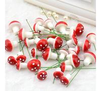 1 Set/20 Pezzi Decorazione Fungo Artificiale piccolo,grande,mescolarePolicloruri di vinile