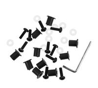 1 set 20 pezzi viti per parabrezza durevoli accessori (nero)