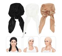 1 set 3 pezzi berretti turbante musulmani creativi pratici berretti da donna in