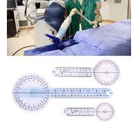 1 set 3 pezzi goniometri righelli in plastica a 360 gradi per ulna e strumenti