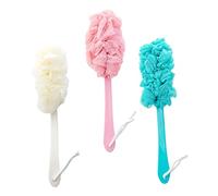 1 Set 3 Pezzi Spazzola Per Strofinare Il Dorso Con Setole Morbide Spugna Da Bagno Con Manico Spazzole Da Bagno Bambino Pelliccia Soffice Lavaggio Del Corpo Fiore Bagno Materiale Pe