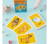 1 Set / 36 Pezzi Biglietti Ricordo Per Il Divertimento Delleducazione, Carte Lampeggianti Inglese Per La Prima Infanzia Con Illustrazioni Di Animali, Giocattoli Educativi, Scuola, Studenti, Articoli D