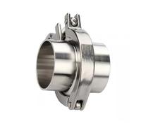 1 Set 38mm X OD 50.5mm Flange Pipe Weld Ferrule + Tri Clamp + PTFE or Silicone Gasket 304 Stainless Steel YZWRWRMKTB
