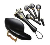 1 Set 4/4 Dimensioni Parti di violino Accessori Pioli di violino Cordiera End Pin Mentoniera con morsetto Coda Gut Fine Tuner accessori per violino