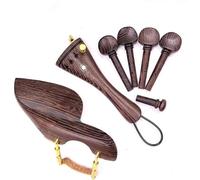 1 set 4/4 violino parti in legno wenge cordiera piroli puntali mentoniera pezzi di ricambio per violino (Color : Viola1)