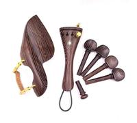 1 set 4/4 violino parti in legno wenge cordiera piroli puntali mentoniera pezzi di ricambio per violino (Color : 4-4 Violin1)