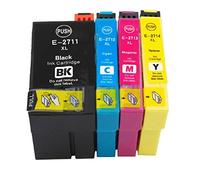 1 set = 4 cartucce compatibili T27 XL per Workforce WF-3620 DWF, WF-3640 DTWF, WF-7110 DTW, WF-7210 DTW, WF-7610 DWF, WF-7615 DWF, WF-7620 DTWF, WF-7710 DWF, WF-7715 DWF.....