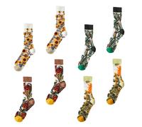 1 set 4 coppie traspiranti calze a metà polpaccio donna calzini estivi (colore