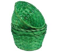 1 set 4 pezzi cestini portauova in bambù colorati oggetti di scena pasquali