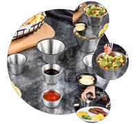 1 set 4pcs acciaio inox acciaio western aliment da spezie tazze di salsa