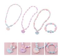 1 set/4pcs bracciale e collana set gioielli in perline Bracciale per bambini