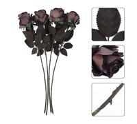 1 set 4pcs Ornamenti di partito di Halloween Simulated Lint Black Rose Flowers