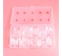 1 set 500 pezzi punte per unghie finte decalcomanie per unghie trasparenti