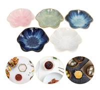 1 set 5pcs Creative Snack Trays Piatti di condimento ceramico (colore assortito)