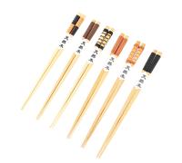 1 set 6 paia Durable wooden wooden long bacchette pratiche bacchette per