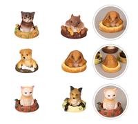1 set / 6 pezzi ornamento per animali adorabile ornamento per animali