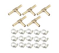 1 Set 6mm Tubo Barb per Rame T Forma 3 Vie T Connettore con Morsetti