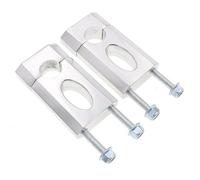 1 Set 7/8" 22mm Adattatore Per Montaggio Riser Manubrio Moto In Lega Di Alluminio Argento Riser Manubrio