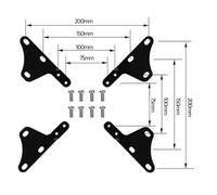 (1 Set) AD100 Supporto For TV LCD Supporto Adattatore Barra Di Estensione Parti VESA100X100 A VESA 200X200(AD100)