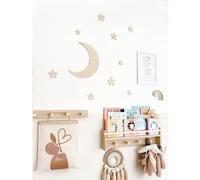 1 Set Adesivi da parete a forma di luna e stelle, adatti per decorare la stanza dei bambini, scene da camera da letto. Ideale per la decorazione della nursery, per l'arredamento di una stanza accoglie