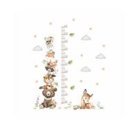 1 Set Adesivi Murali Bambini,Metro da Parete per Bambini,Misura Altezza Bambini da Parete,Adesivo Murale Autoadesivo Animali della Foresta,Tabella di Altezza per Bambini per Decorazione(50-150 cm)