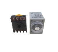 1 Set AH3-3 Relè temporizzato con ritardo di accensione 8 pin 30s 60s 3min Timer di ritardo + Base presa PF083A 12VDC 24VDC 110VAC 220VAC(30s,110VAC)