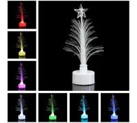 1 Set Albero di Natale in Fibra Ottica Multicolore con Supporto Home PartyDecorazione Regalo di Natale Unisex Natale, Re