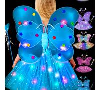 1 Set Ali di fata luminose, Bacchette magiche dell blu,rosa,violaPolicloruri di vinile