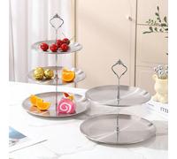1 Set Alzata per Torta a 2-3 Piani + 1 Set di Accessori, Espositore per Dolci, Vassoio Multistrato, Supporto per Cupcake e Pasticcini, Vassoio Multistrato, Espositore per Gioielli e Cosmetici, Support