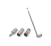 1 Set Antenna Radio FM Telescopica Antenna A Stelo Adattatore da 3,5 mm Ricevitore Stereo MAV Spina Maschio Tipo F Antenna A 7 Sezioni