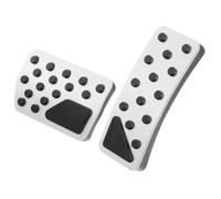 1 Set Auto Freno Pedale Tampone Gas Acceleratore Pedale Copertura Argento Tono