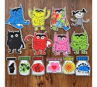 1 Set Bacheca in feltro con il mio piccolo mostro dell'umore, materiali per il libro illustrato del mostro dell'umore, risorse per insegnanti di educazione della prima infanzia, kit didattico interatt