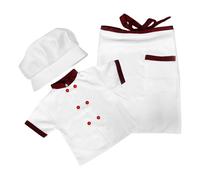 1 Set Bambino Costume da Cuoco Grembiule per Bambini Cappello da Cuoco Cuoco