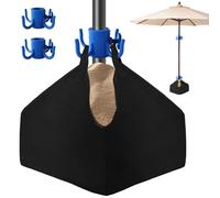1 set base per ombrellone da spiaggia, in tessuto Oxford 600D, riempibile, con sacchi di sabbia, resistente supporto per ombrellone da spiaggia, ancoraggio per esterni, patio, giardino