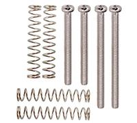 1 Set Basso Elettrico Ponte Cordiera Viti+Molle Argento