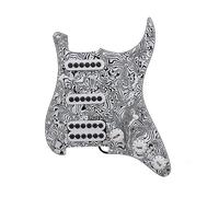 1 Set Battipenna Per Chitarra In Bianco E Nero 3 Strati SSH Caricato Battipenna Precablato Humbucker Per Chitarra Elettrica Sostituibile