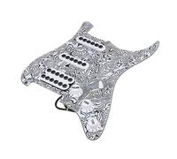 1 Set Battipenna Per Chitarra In Bianco E Nero 3 Strati SSH Caricato Battipenna Precablato Humbucker Per Chitarra Elettrica Sostituibile
