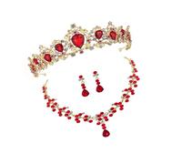 1 Set Bellissimo set di orecchini con collana a corona Splendidi gioielli