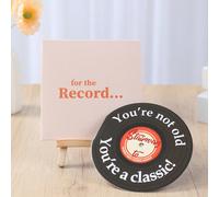 1 Set Biglietto di auguri per compleanno in vinile divertente con busta - "Non sei vecchio, sei classico" - Adatto per papà, nonno, biglietto di compleanno per uomo - Ottimo regalo per 40°, 50°, 60°, 