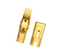 1 set bocchino per sassofono con tappi bocchino professionale in metallo per sassofono soprano dorato