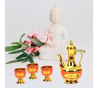 1 set buddista sacrificio buddista che offre un bollitore di vino Buddha.