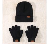 1 Set Cappello e Guanti Lavorati a Maglia con Logo Auto Classico per Bambini (1 Cappello Lavorato a Maglia + 1 Paio di Guanti Lavorati a Maglia), Invernale 1-3Y,3-8YColore unicoAcrilica